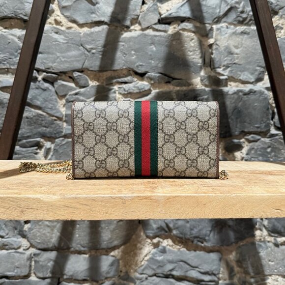 Gucci Brown Supreme GG Ophidia Wallet On Chain - Picture 3 of 16